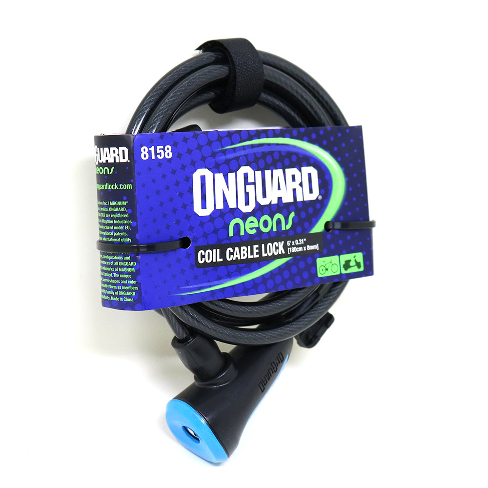 Candado On Guard Espiral NS 180x8mm Azul
