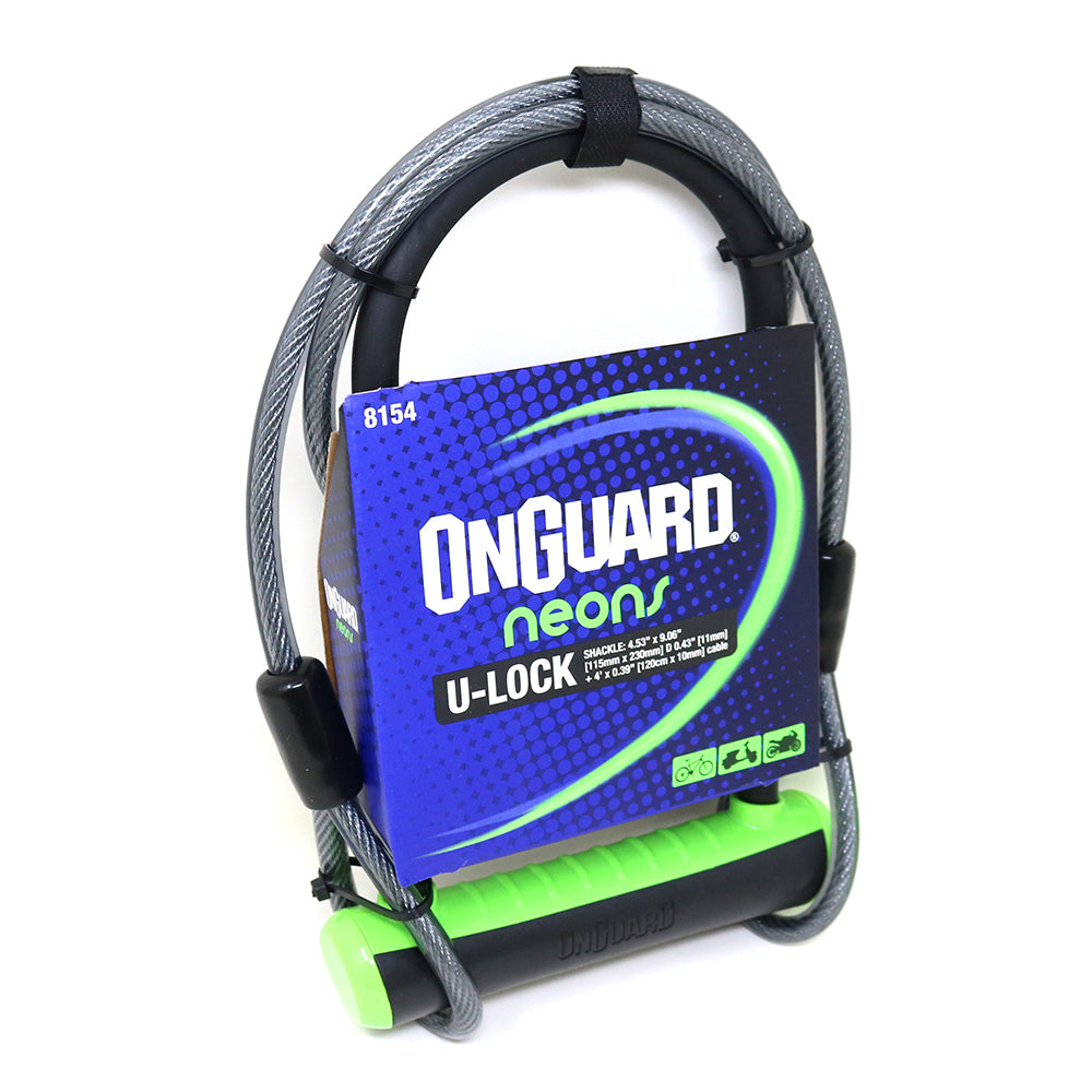 Candado On Guard U-Lock Neon Series DT Verde