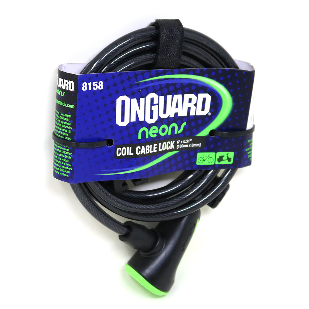 Candado On Guard Espiral NS 180x8mm Verde