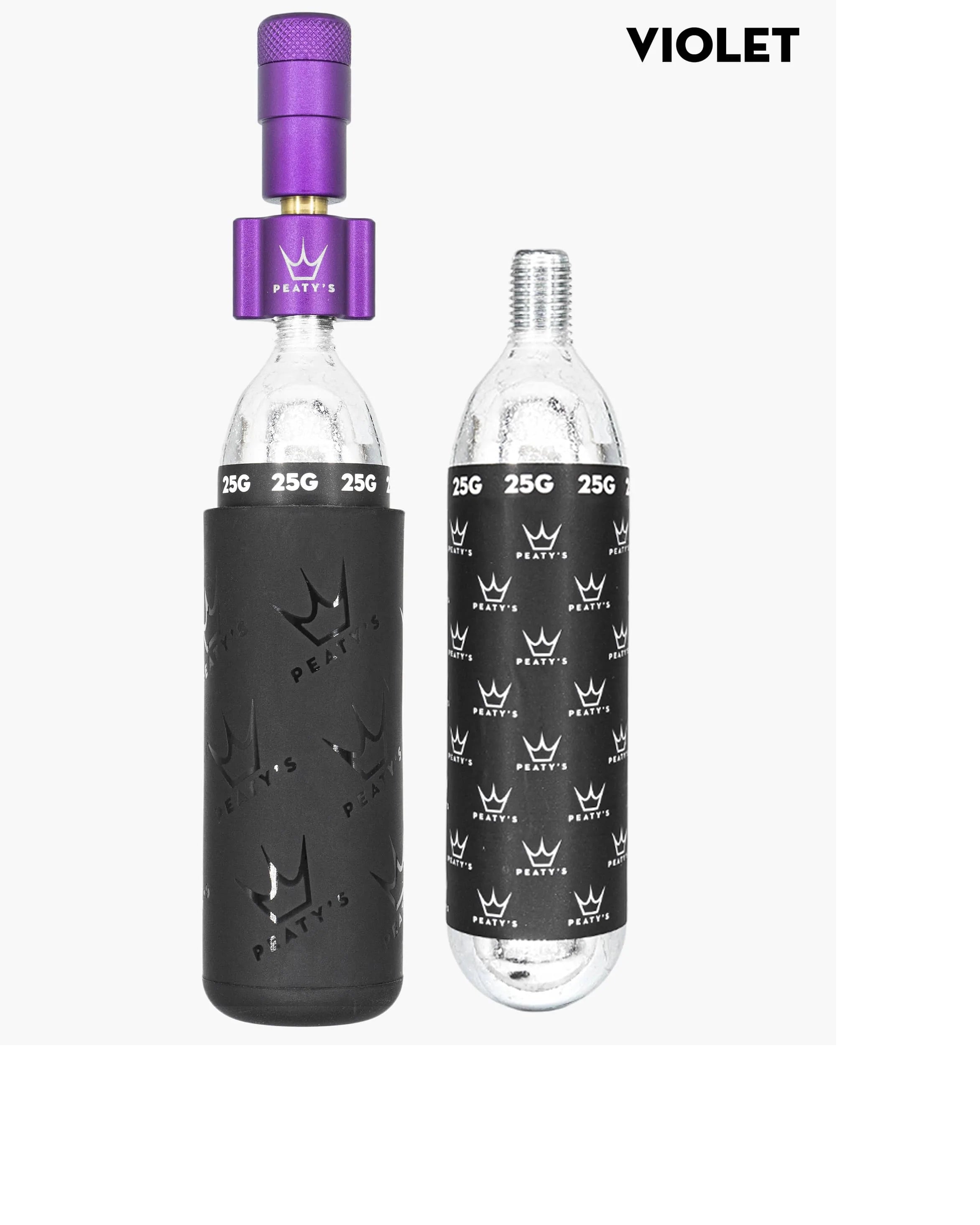 Kit CO2 para Inflado Neumaticos 25G Morado Peaty´s