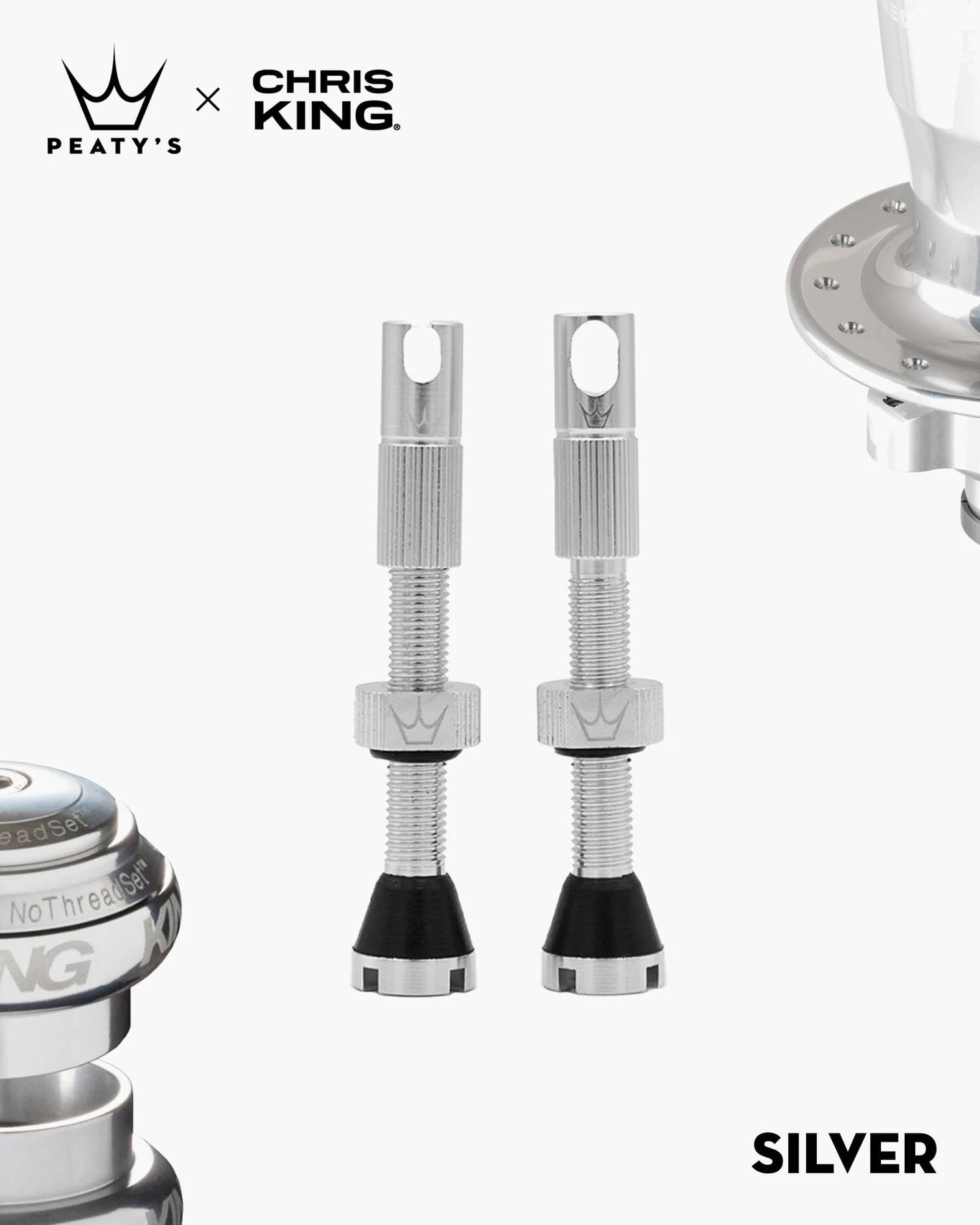 Valvula Tubular Chris King 42Mm Plata Peaty's